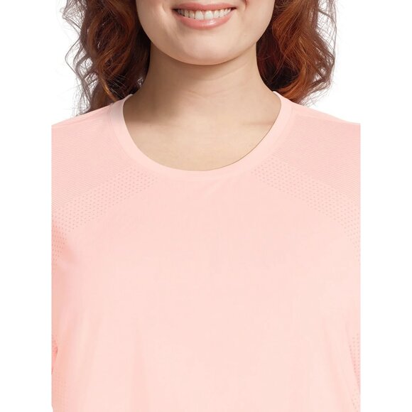 Avia Women’s and Women's Plus Perforated Performance T-Shirt with Short Sleeves - Picture 3 of 16